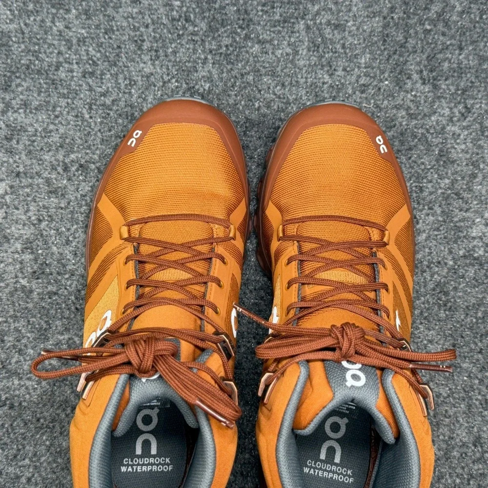 On Running Cloudrock Waterproof‎ Hiking Shoes Women's 9.5 Pecan Athletic Boots